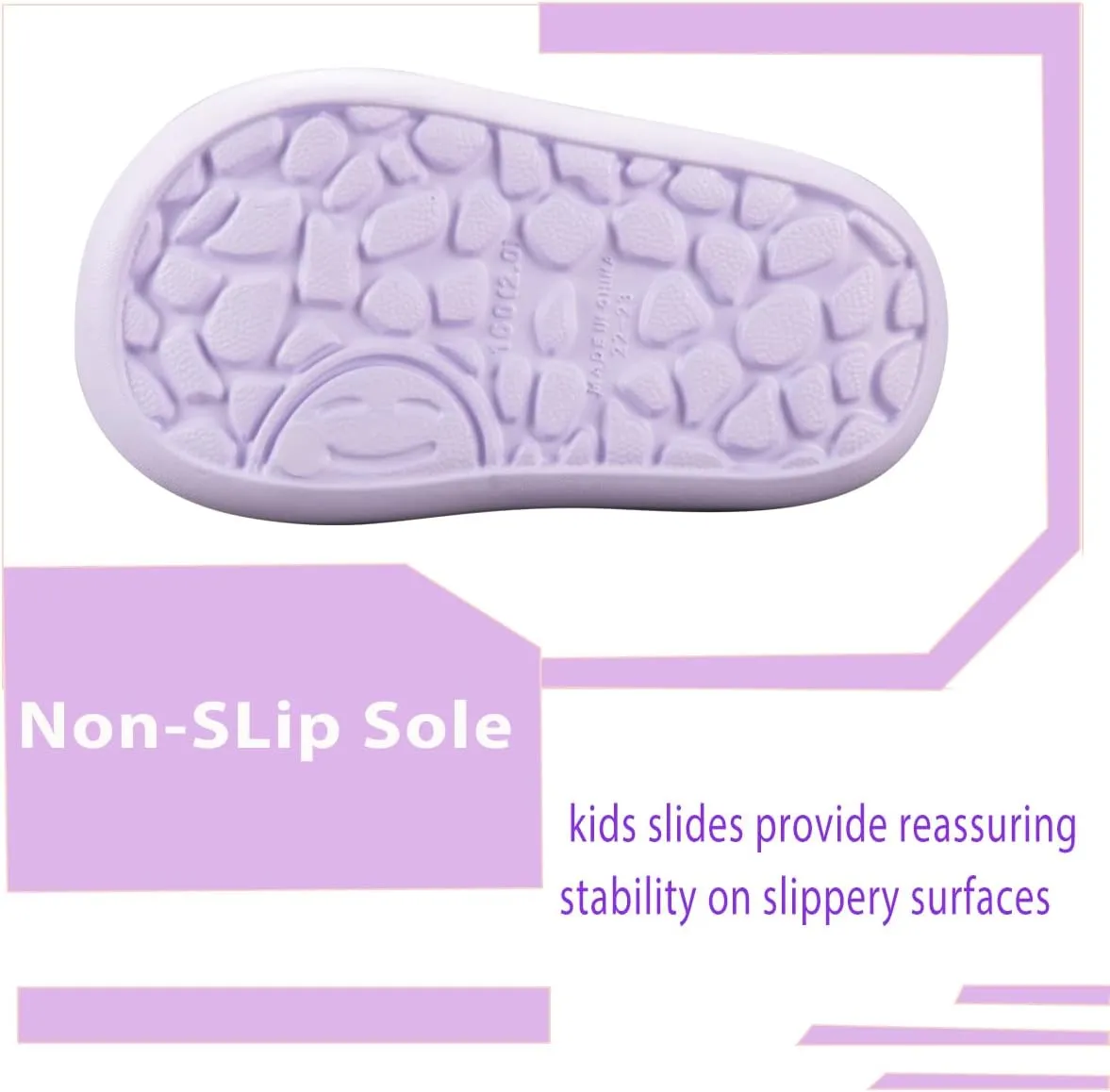 Girls Cloud Bow Slide & Shower Slippers - Non-Slip Slip-On Kids Beach Pool Indoor Outdoor Shoes