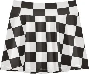 Girls Skorts Active Athletic Skirts with Inner Built-in Shorts for Golf Tennis 3-12T White Rose Flowers