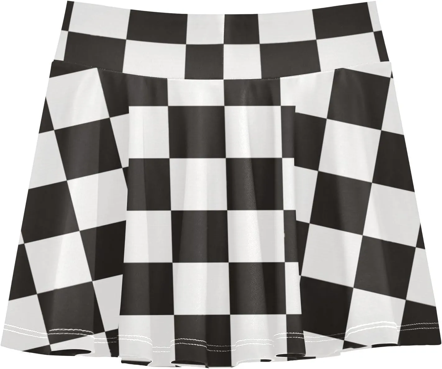 Girls Skorts Active Athletic Skirts with Inner Built-in Shorts for Golf Tennis 3-12T White Rose Flowers