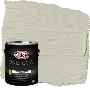 Glidden Interior Paint   Primer: Sage/French Gray Linen, One Coat, Flat, 1-Gallon