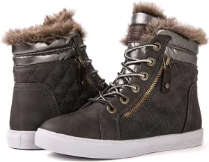 GLOBALWIN Women’s Platform Wedge Sneakers Outdoor Anti-Slip Winter Snow Hiking Furry Ankle Boots for Women