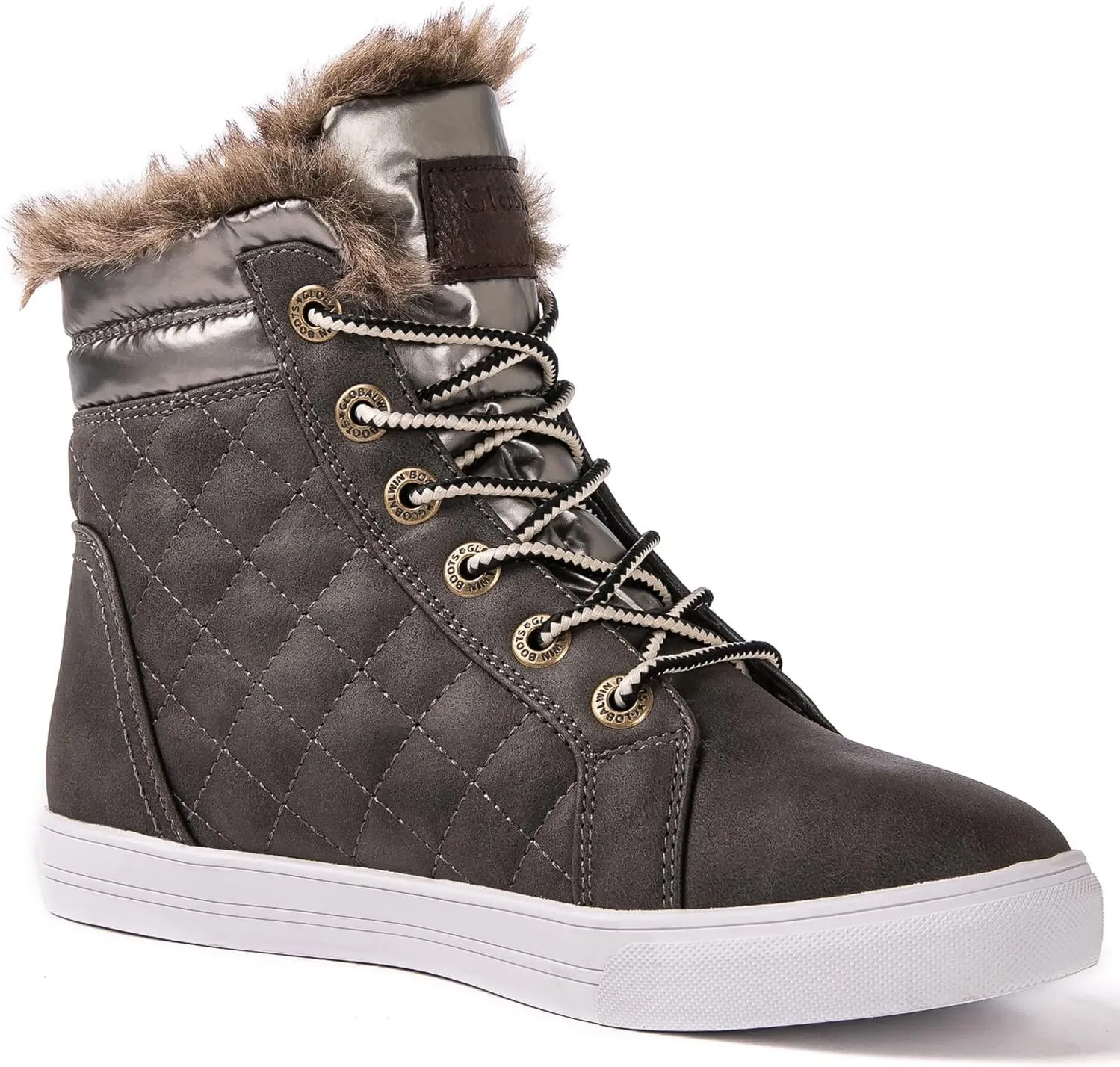 GLOBALWIN Women’s Platform Wedge Sneakers Outdoor Anti-Slip Winter Snow Hiking Furry Ankle Boots for Women