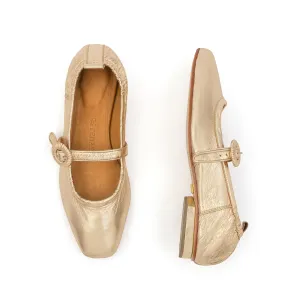 Gloria Mary Jane Flat Gold