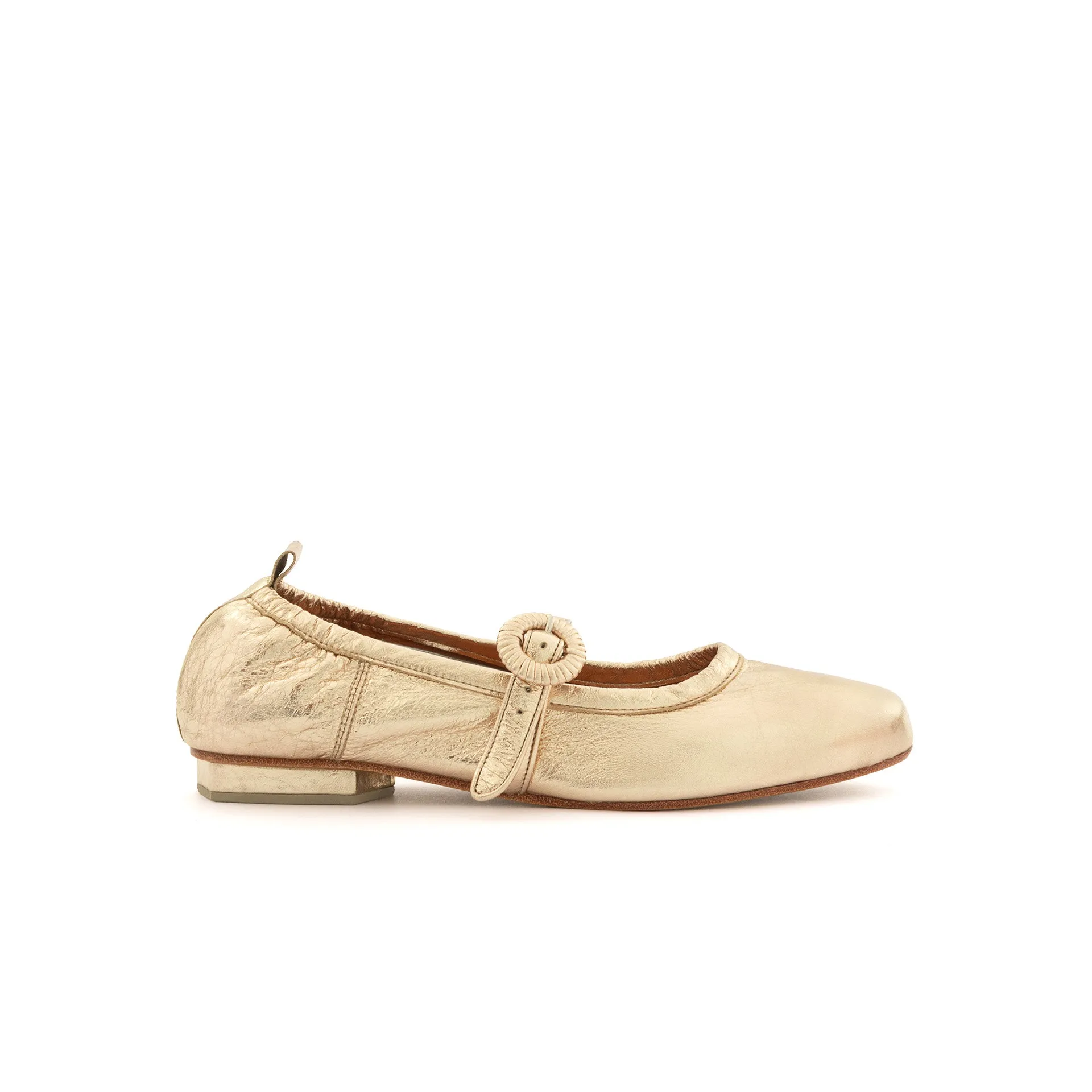 Gloria Mary Jane Flat Gold