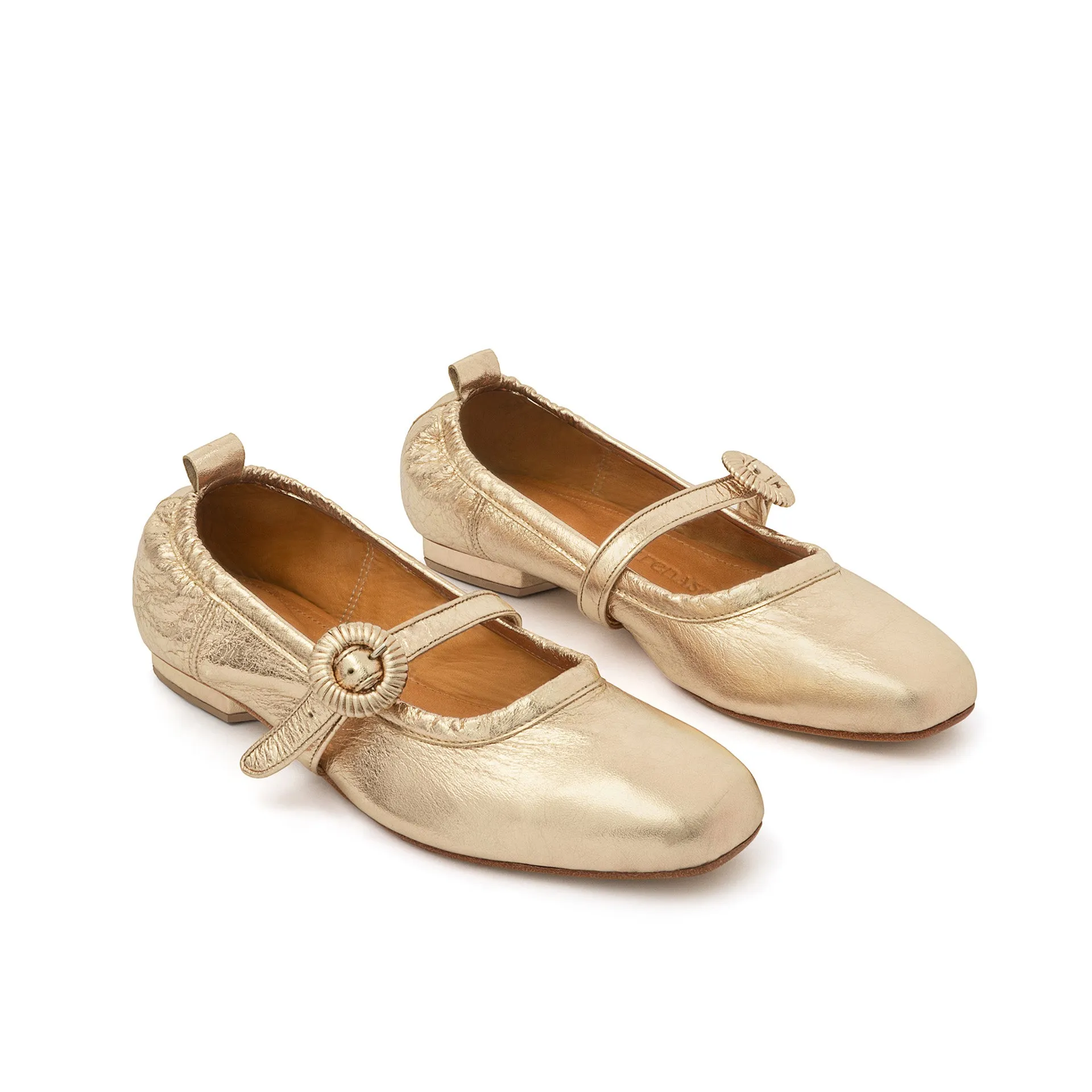 Gloria Mary Jane Flat Gold