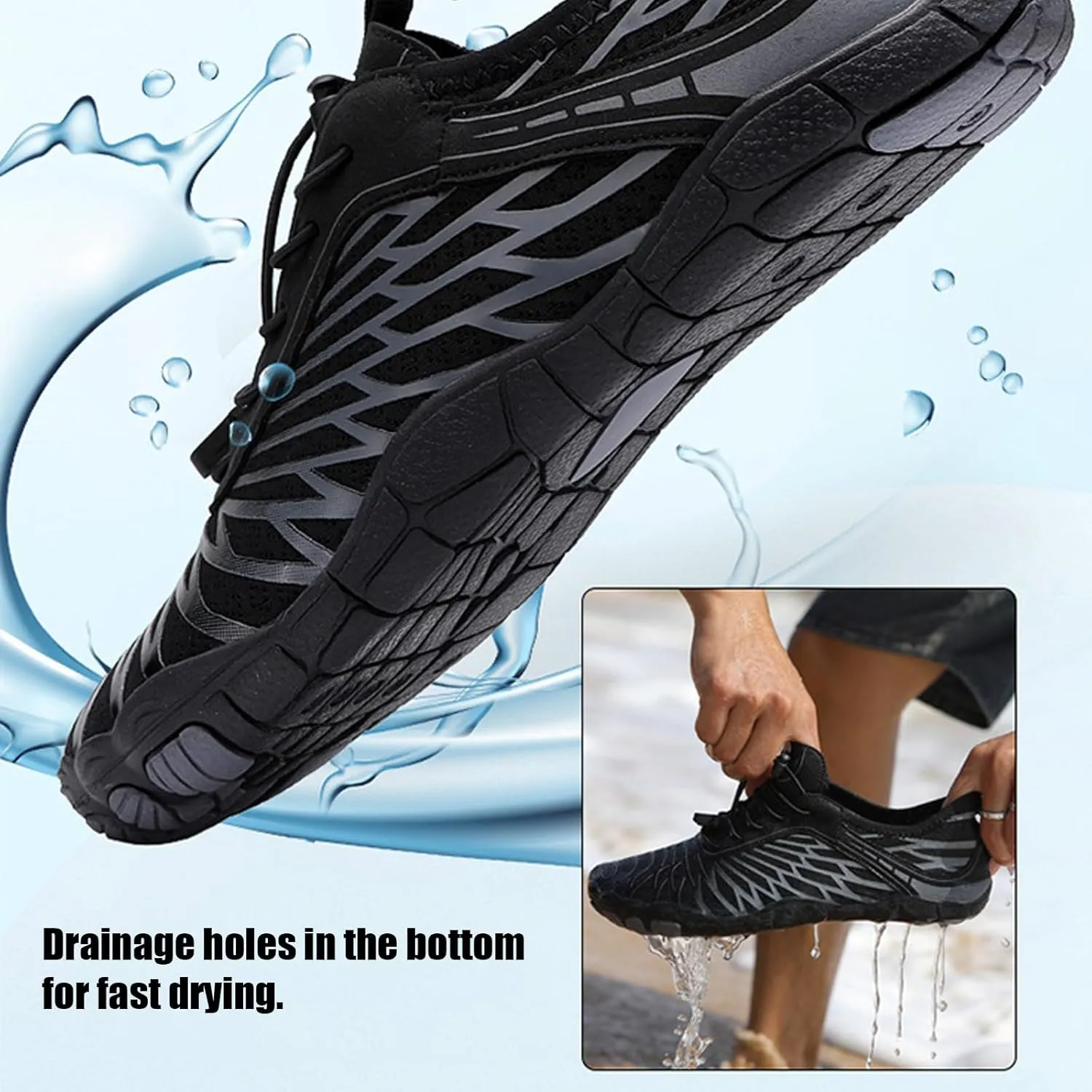 Grounding Shoes with Copper, Univetrsa Skin Pro with Copper - Grounding Allround Barefoot Shoes Beach Sea Aqua Shoes