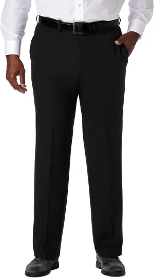 Haggar Men's Cool 18 Pro Classic Fit Flat Front Casual Stretch Golf Pant (Big & Tall Sizes)