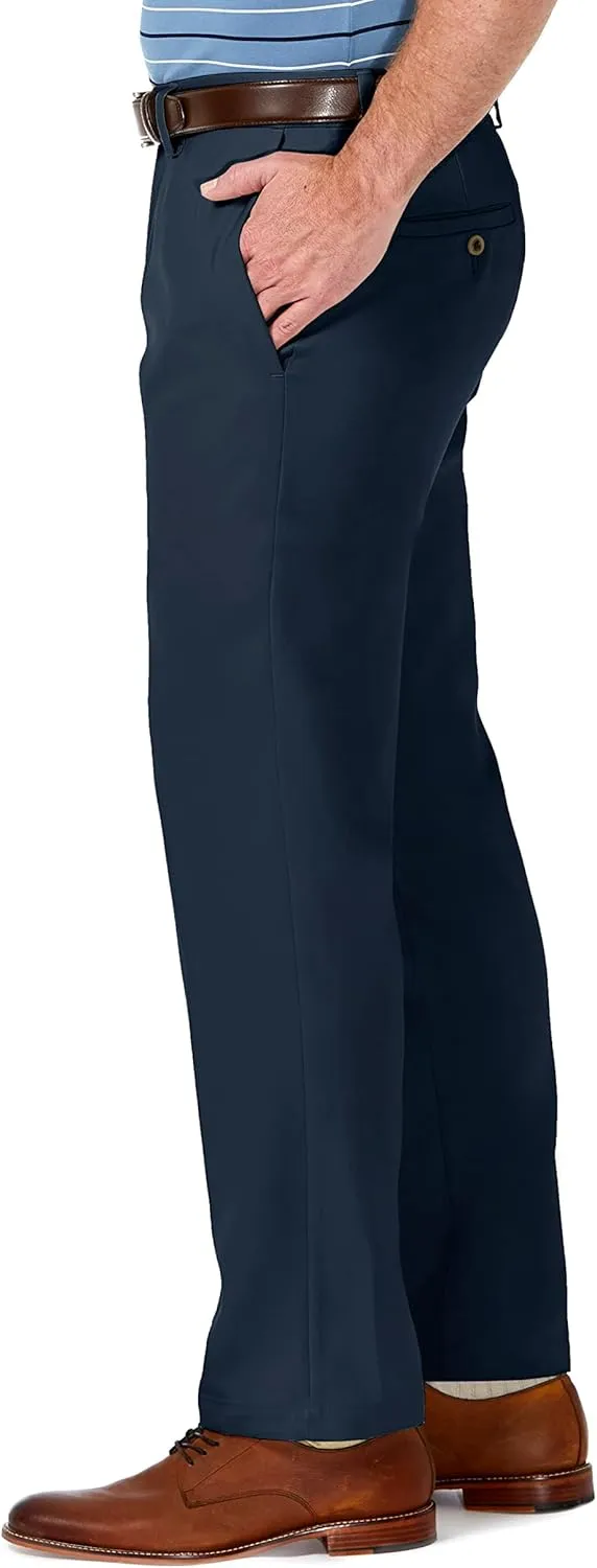Haggar Men's Cool 18 Pro Straight Fit Flat Front Dress Casual Stretch Golf Pant
