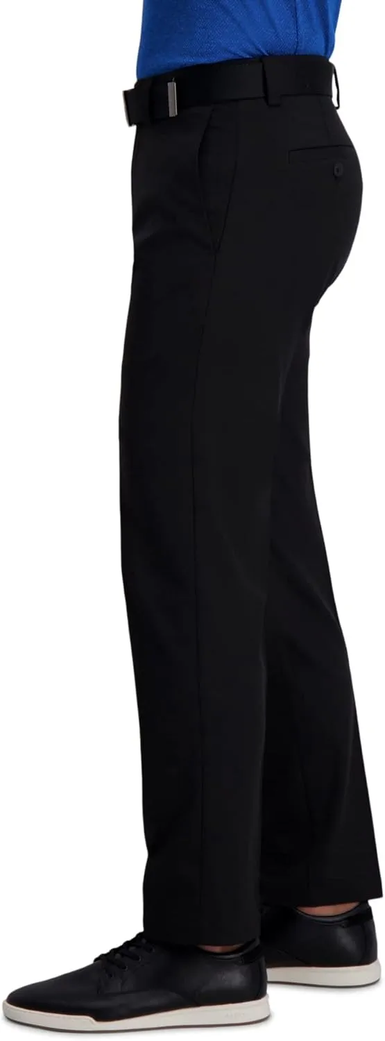 Haggar Men's Cool Right Performance Flex Straight Fit Flat Front Pant-reg. and Big & Tall