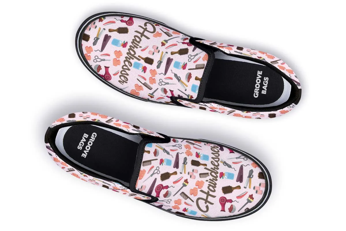 Hairdresser Pattern Slip-On Shoes