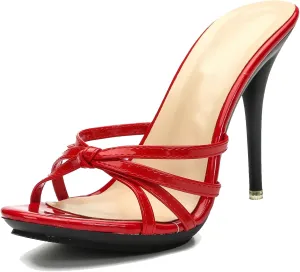 Hanfike High Heel Slide Sandals for Women Stiletto Dressy Sexy Mules