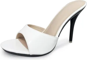 Hanfike Slide Heel Sandals Women Dressy Stiletto Slip on Slide Shoes