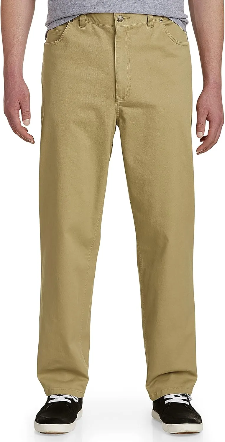 Harbor Bay by DXL Men's Big and Tall Continuous Comfort Pants Tigers Eye 48 x 28