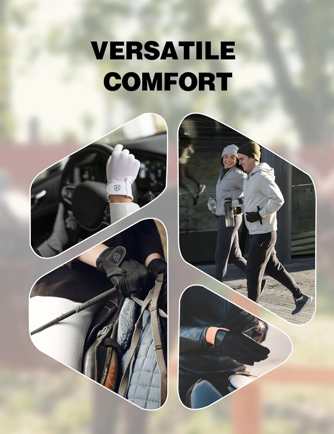 Harrison Howard Horse Riding Gloves Comfortable Grip Lightweight Gloves