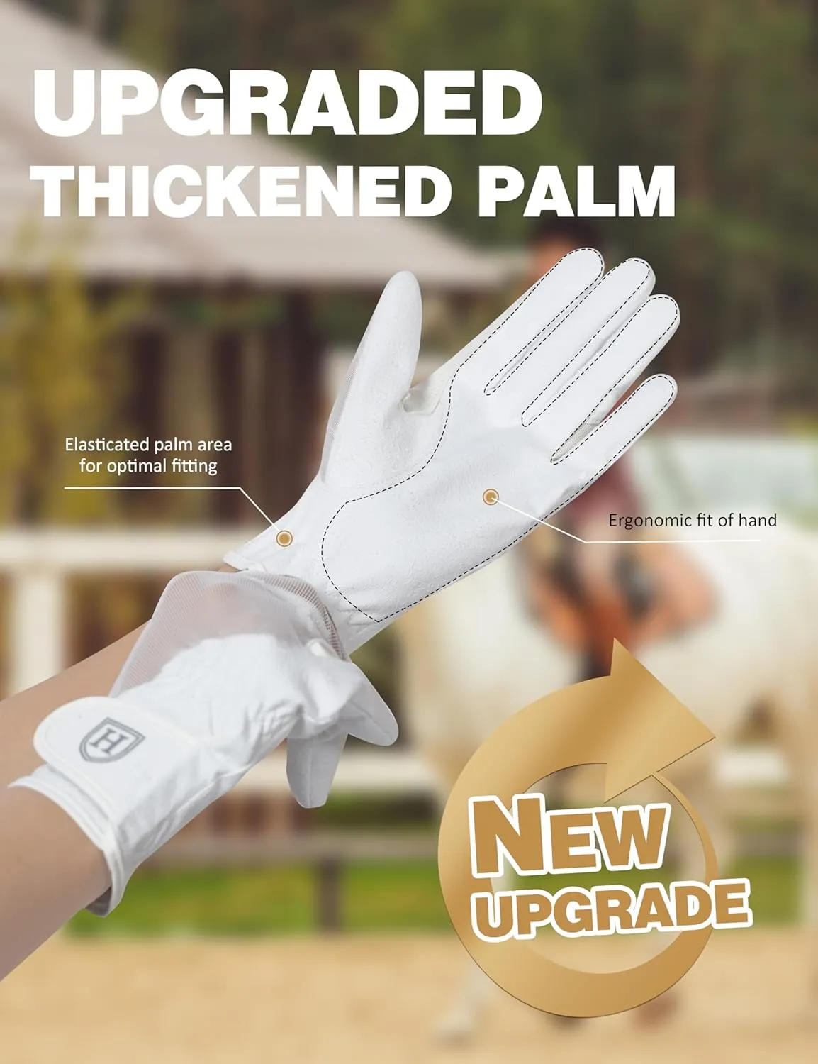 Harrison Howard Horse Riding Gloves Comfortable Grip Lightweight Gloves