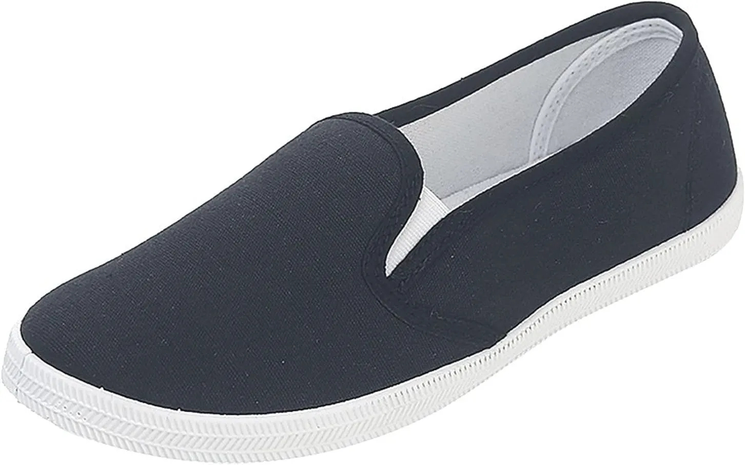 Hbeylia Women's Low Top Canvas Shoes Fashion Slip On Flats Casual Breathable Lightweight Loafers Comfortable Play Sneakers Boating Shoes for Work Nurse Beach Travel Hiking Walking Shoes