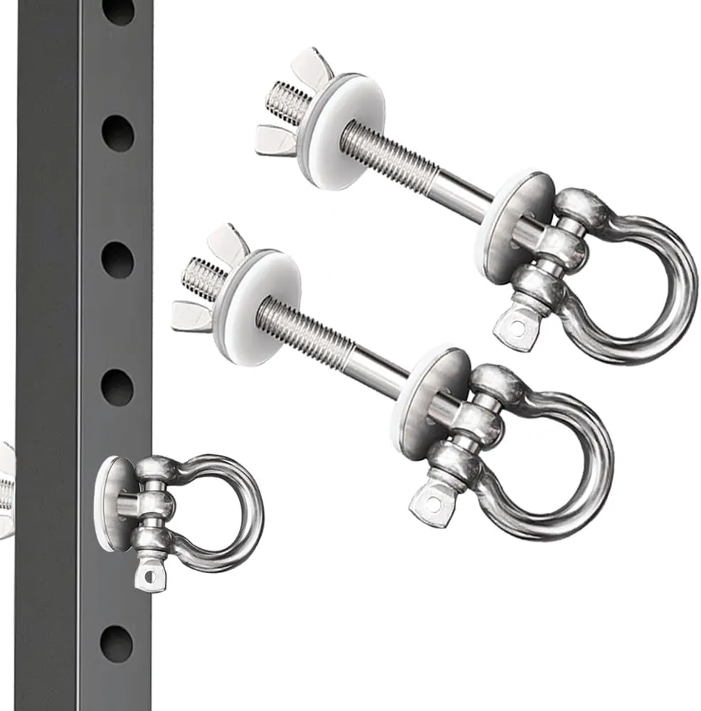 Heavy Duty Power Rack Attachments with Silicone gaskets for Resistance Band. Stainless Steel Band Pegs for 1-3 inch Power Rack,O-Ring Attachment for Power Rack Squat Racks-2PACK(Regluar)
