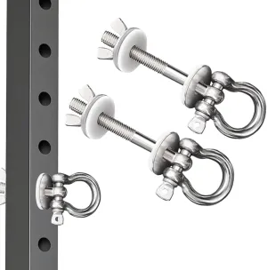 Heavy Duty Power Rack Attachments with Silicone gaskets for Resistance Band. Stainless Steel Band Pegs for 1-3 inch Power Rack,O-Ring Attachment for Power Rack Squat Racks-2PACK(Regluar)