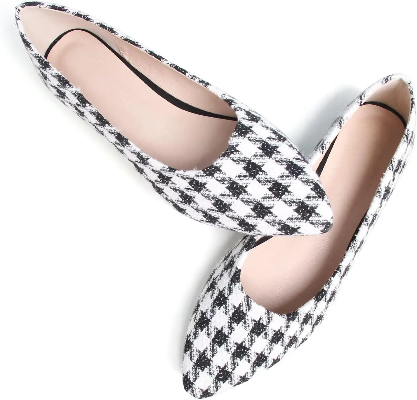 Hee grand Flats for Women Classic Solid Pointed Toe Ballet Shoes Suede Dress Shoes Casual Comfort Slip-On Loafers Lightweight