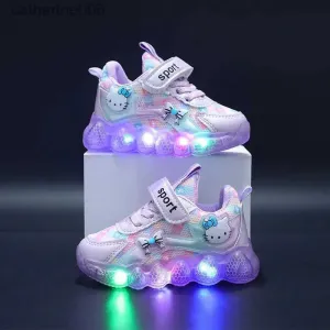 Hello Kitty Light Up Girls' Sneakers.