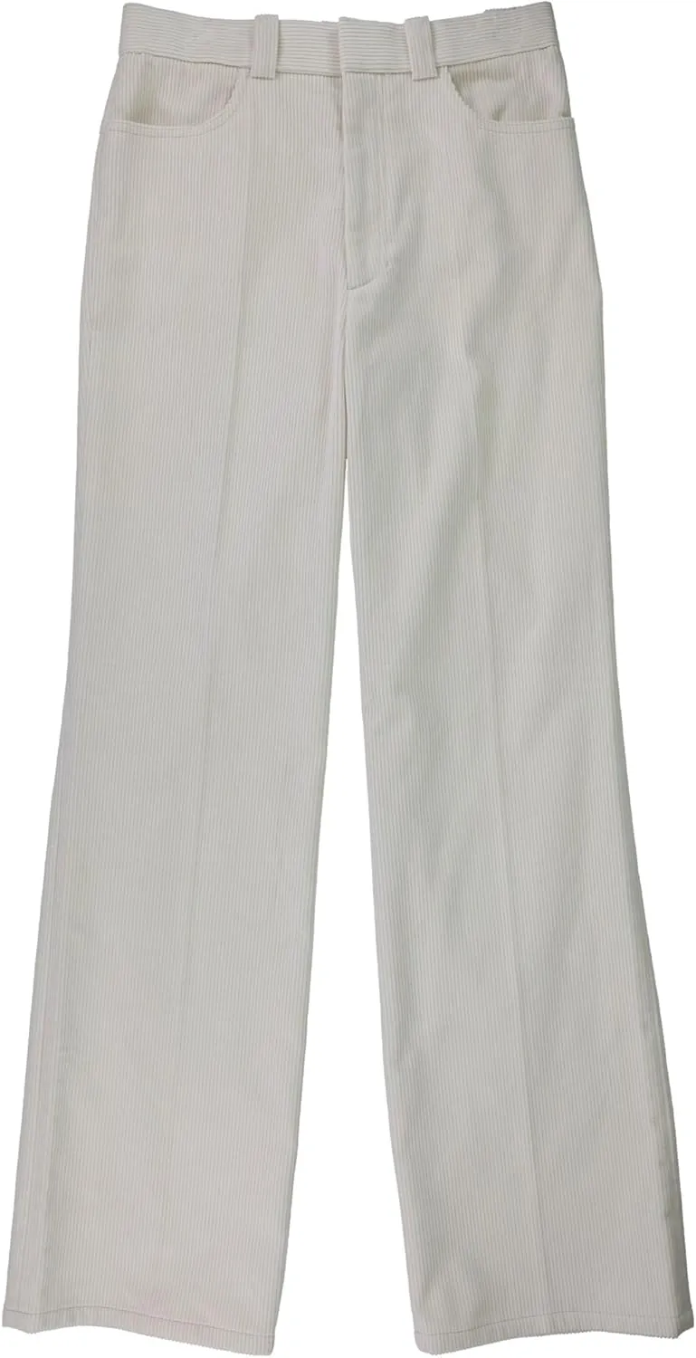 Helmut Lang Womens Courduroy Casual Trouser Pants, Off-White, 8