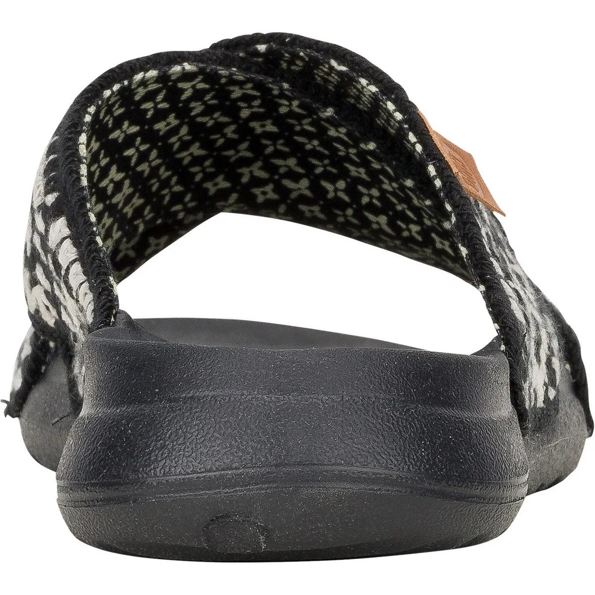 HEYDUDE Christi Slide Cottage Crochet Mule Black/White