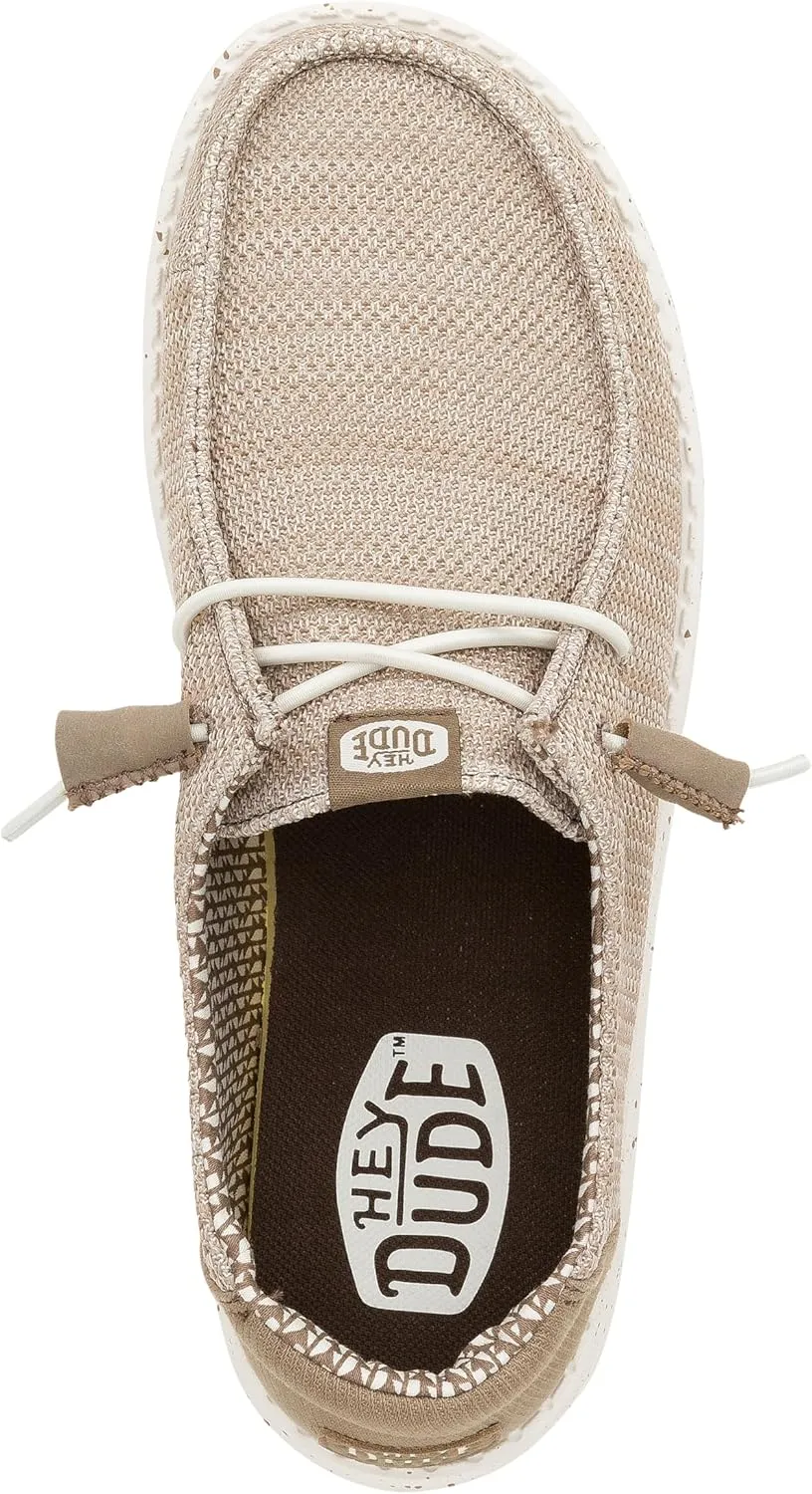 HEYDUDE Wendy Stretch Sox, Women’s Shoes, Women’s Slip-on Loafers, Comfortable & Light-Weight