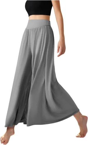 High Waisted Palazzo Pants for Women Trendy 2024 Causal Wide Leg Flowy Yoga Pant Trousers Beach Vacation Outfits