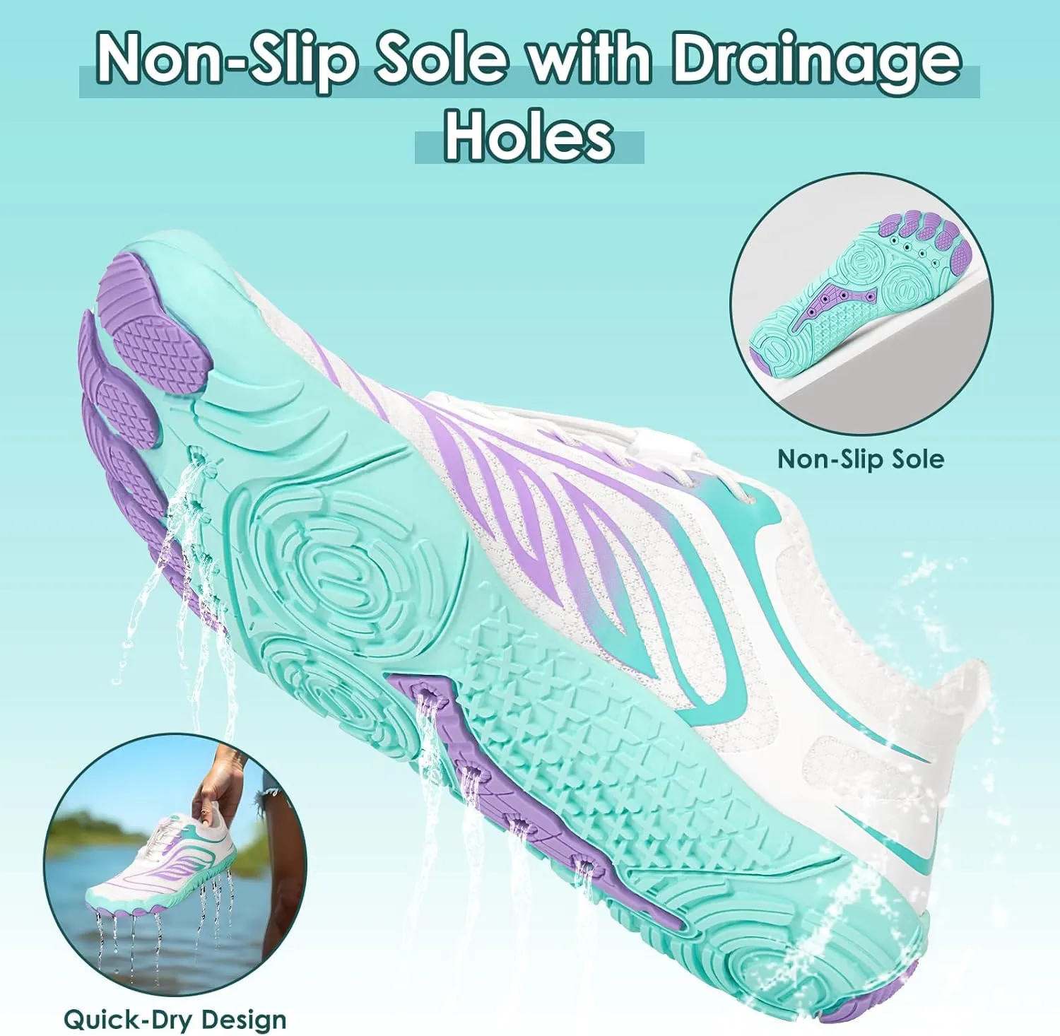 Hike Barefoot Shoes Women Men,Wide Toe Water Shoes 2025 New Breathable Grounded Footwear Non-Slip Fashion Hiking Shoe for Walking Swim Pool Beach Outdoor Water Sports
