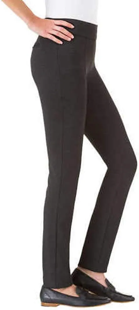 Hilary Radley Women's Narrow Leg Stretch Pull-on Slim Fit Ponte Pant