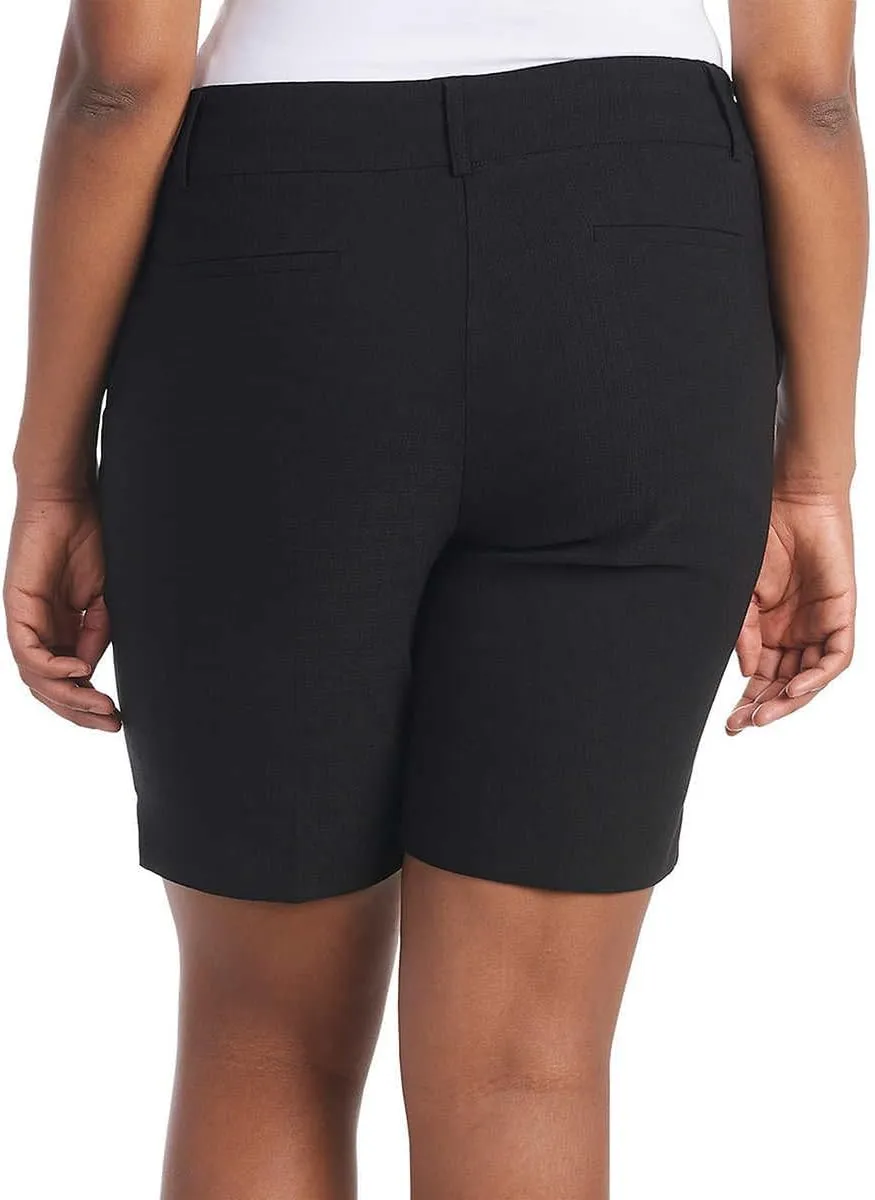 Hilary Radley Women's Pull On Mid Rise Stretch Comfort Bermuda Shorts