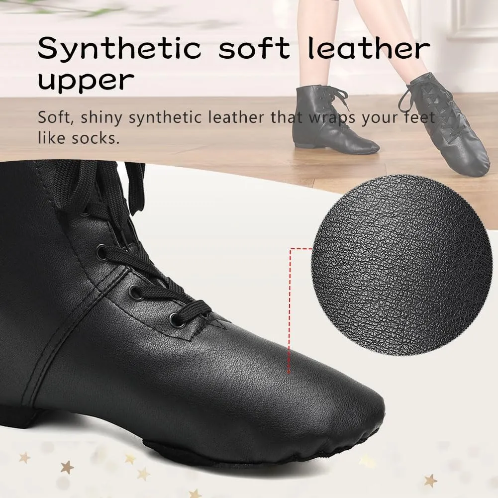 HIPPOSEUS Women Jazz Shoes Split Sole Dance Boots Ballet Dance Shoe for Men
