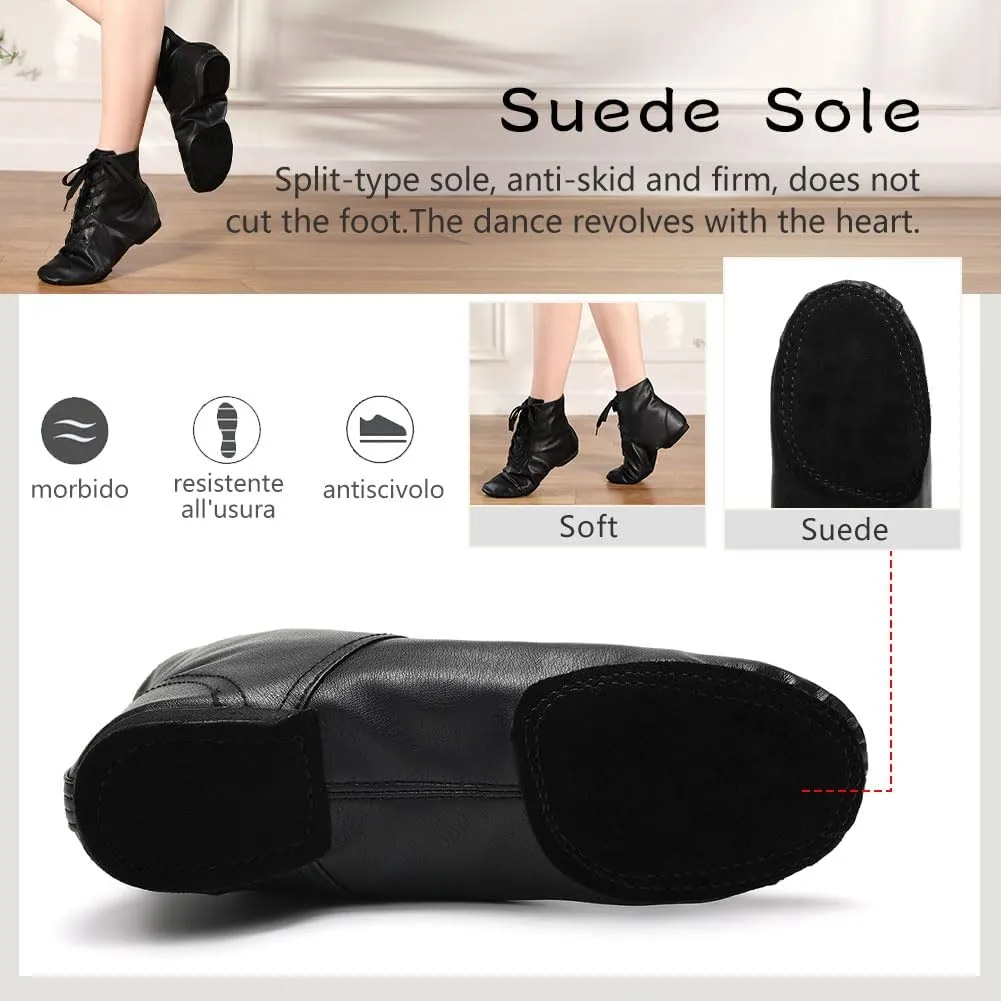 HIPPOSEUS Women Jazz Shoes Split Sole Dance Boots Ballet Dance Shoe for Men