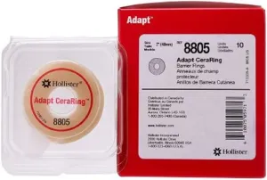 Hollister 8805 Adapt 4” Wide Flat CeraRing Barrier Rings, 2” Thickness, 10 Pack – Ostomy Barrier Ring, Customizable Skin Barrer Ring