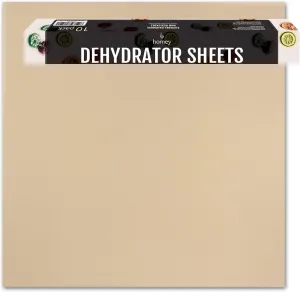 Homey 10-Pack Flexible Reusable and Resizable Non Stick Teflon Food Dehydrator Sheets, 14x14-Inches