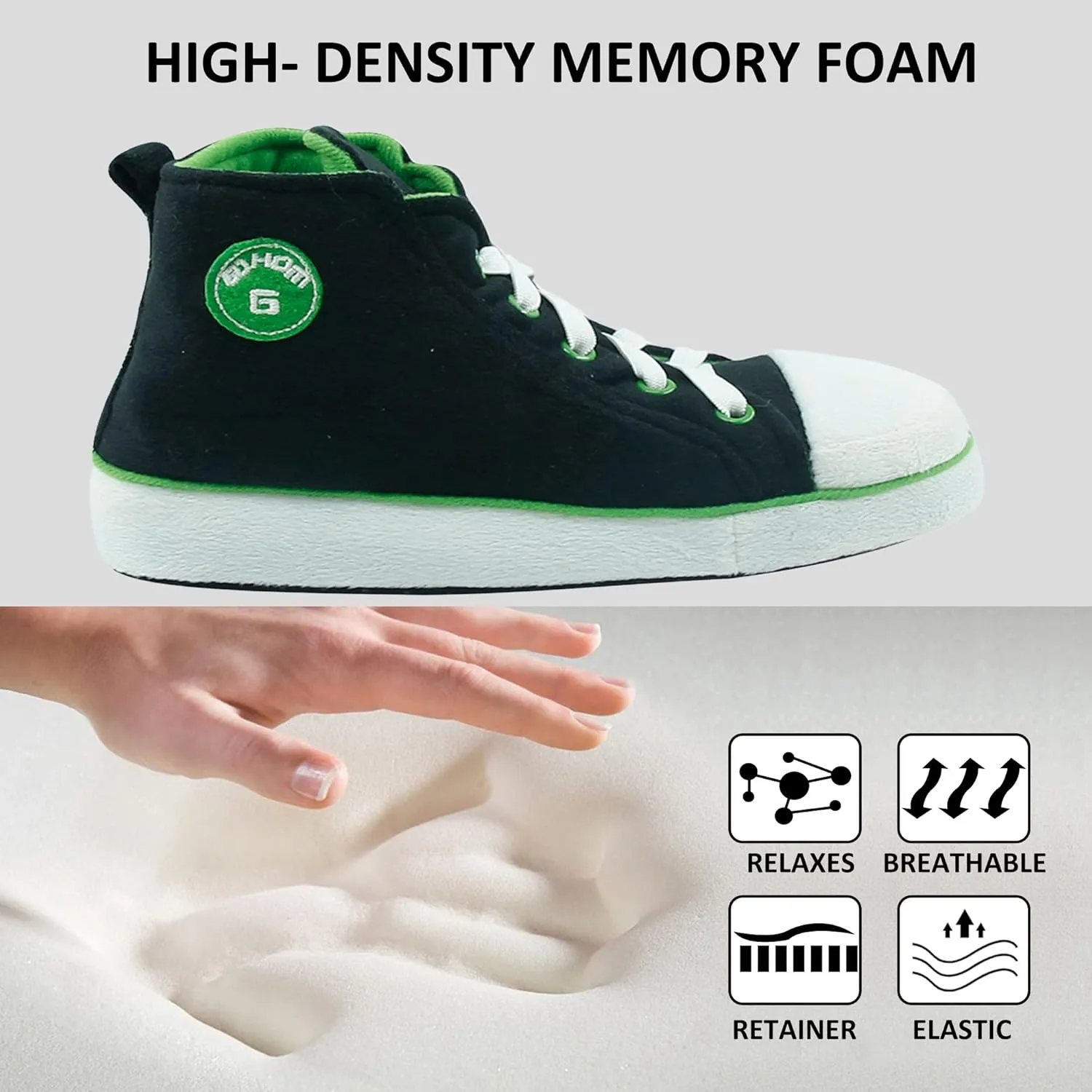 House Sneaker Slippers for Men Warm Winter Funny Cozy Indoor Sneakers Slipper Shoes Boys