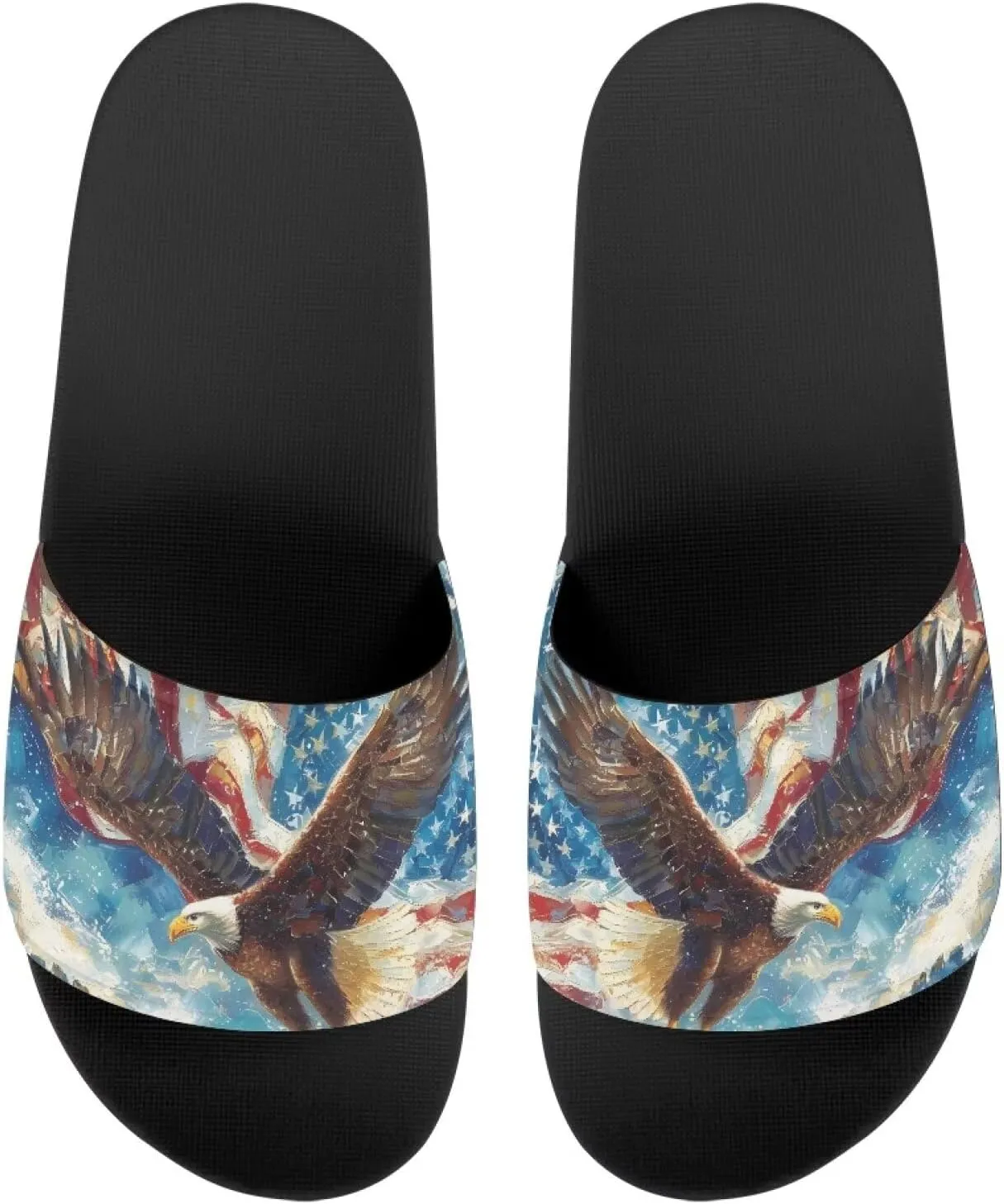 Howilath Cute Animal Women's Classic Open Toe Single Band Slip-On Flat Slide Sandal, Mandala Galaxy Butterflies Colorful Design Women Shower Slippers