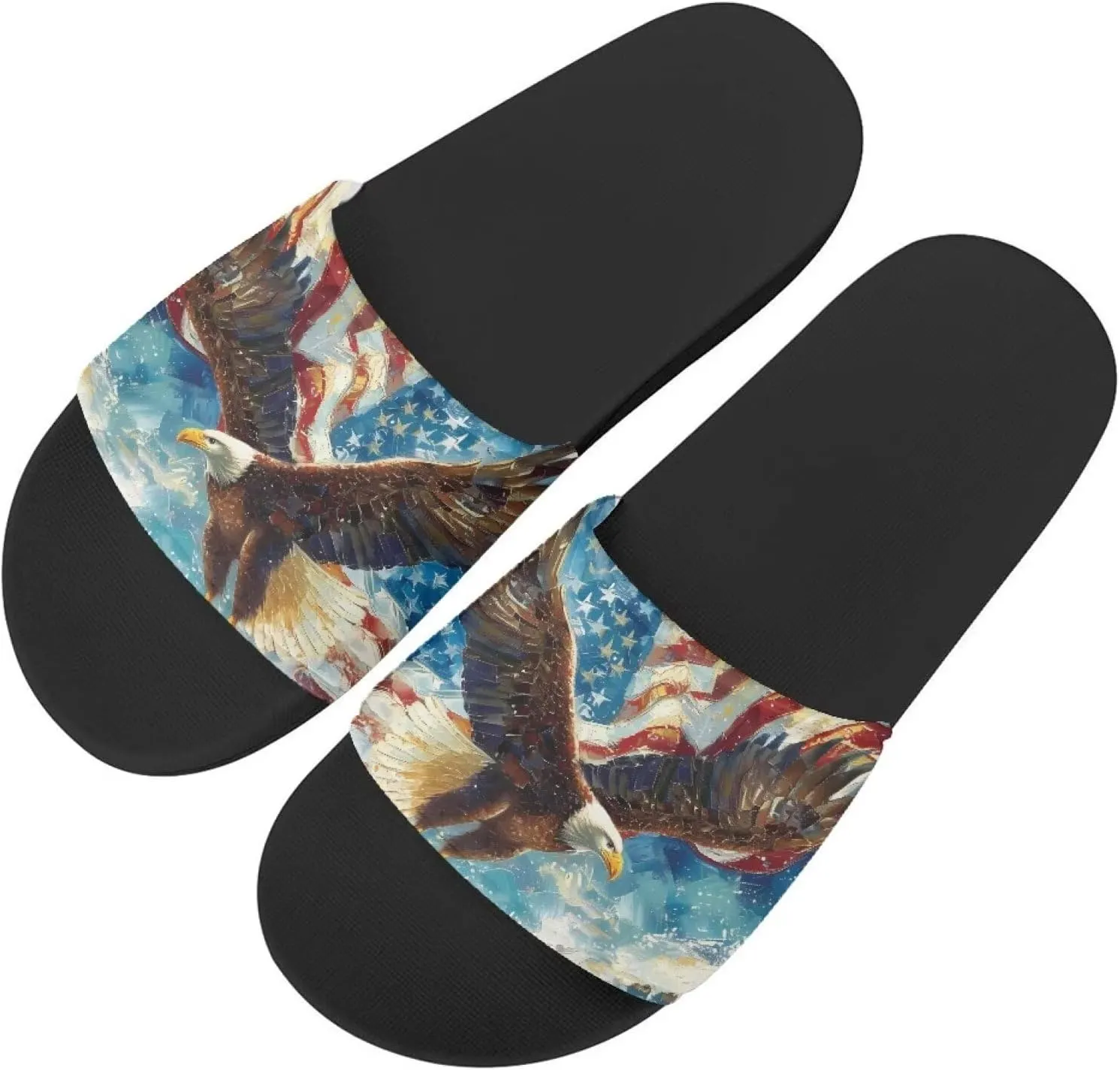 Howilath Cute Animal Women's Classic Open Toe Single Band Slip-On Flat Slide Sandal, Mandala Galaxy Butterflies Colorful Design Women Shower Slippers