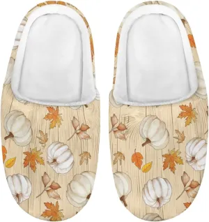 Howilath Maple Leaves Print Unisex Big Kids Little Kids Slippers with Non-slip Rubber Sole for Big Boys Girls