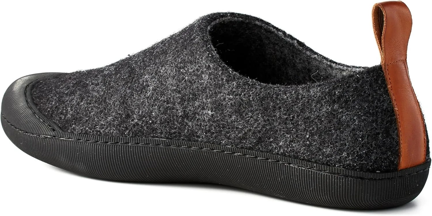 Huckberry Greys Men's Outdoor Slipper, Upper Wool Blend & Recycled Rubber Outsole, Reinforced Toe Box