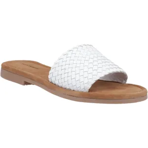 Hush Puppies Hetty Slide Leather Women's White Sandals