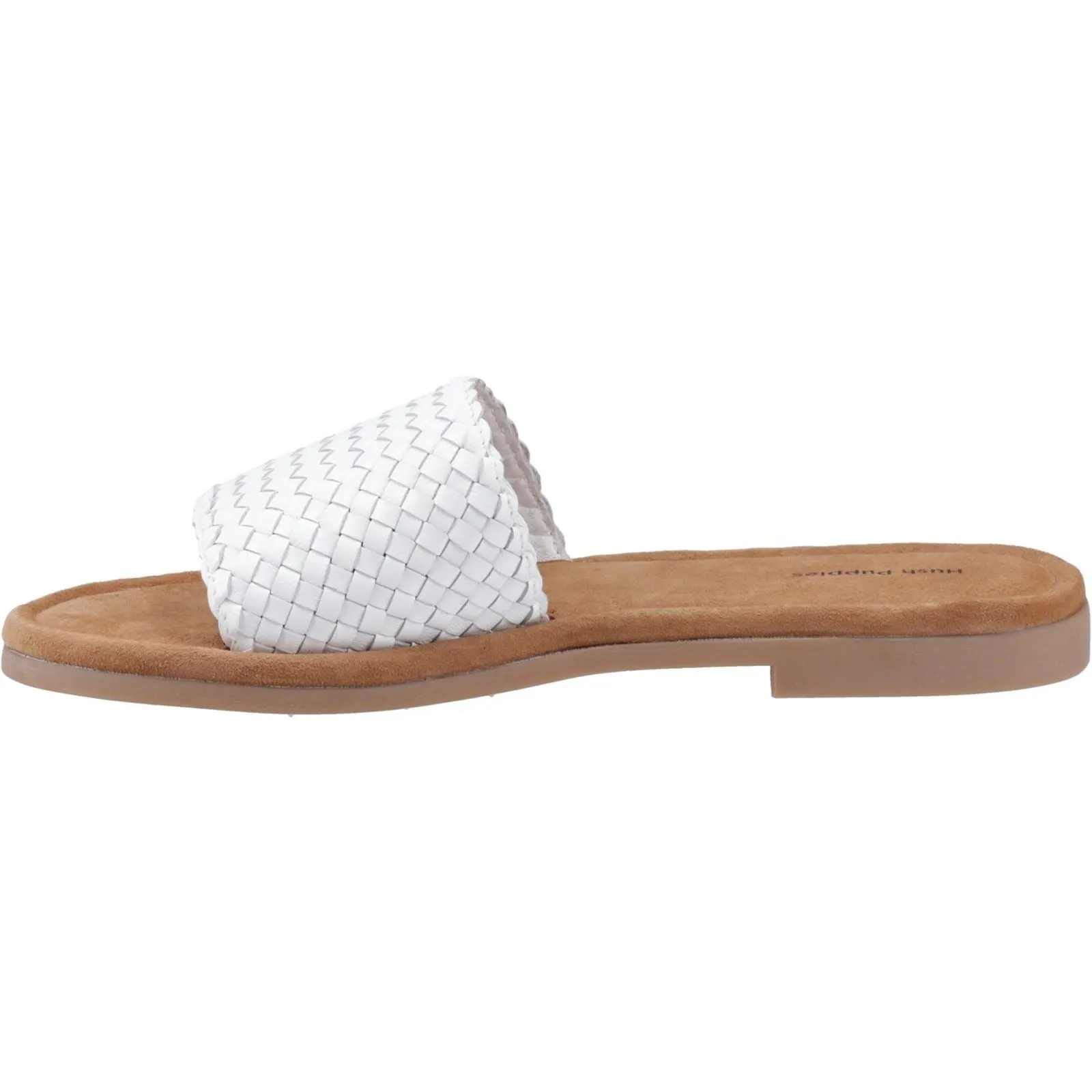 Hush Puppies Hetty Slide Leather Women's White Sandals