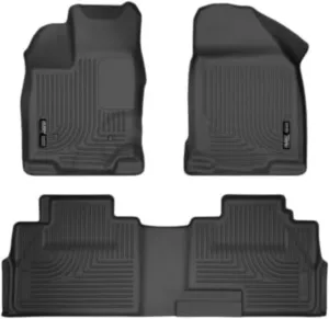 Husky Liners Weatherbeater Floor Mats | Fits 2007-2014 Ford Edge; 2007-2015 Lincoln MKX | Front & 2nd Row, 3-pc Black - 99761