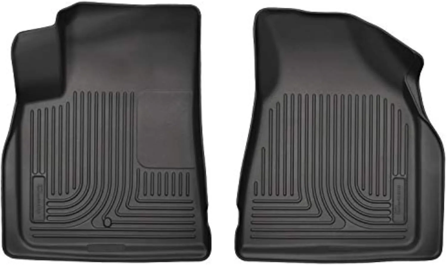 Husky Liners Weatherbeater Floor Mats | Fits 2008-2017 Buick Enclave; 2009-2017 Chevrolet Traverse; 2007-2017 GMC Acadia (2017 Ltd Only); 2007-2010 Saturn Outlook | Front Row, 2-pc Black - 18211