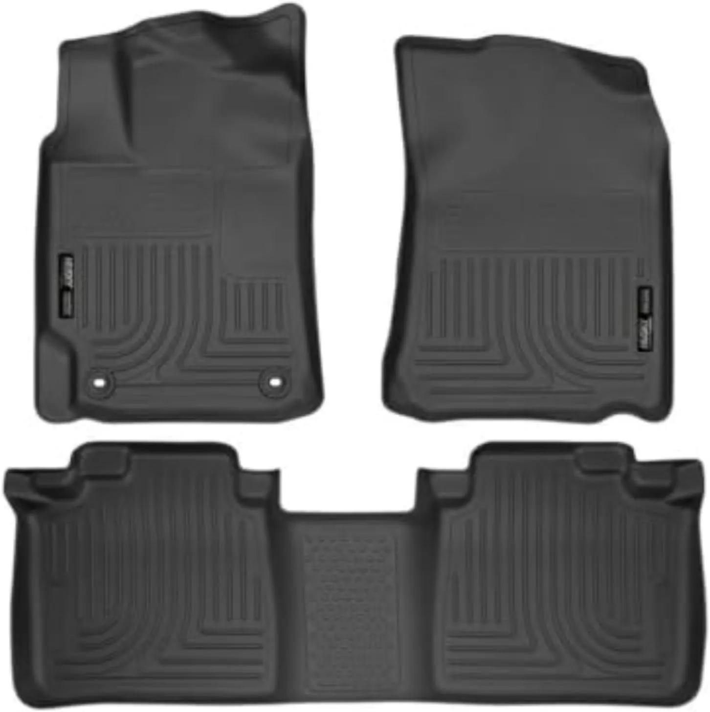 Husky Liners Weatherbeater Floor Mats | Fits 2012-2017 Toyota Camry | Front & 2nd Row, 3-pc Black - 98901
