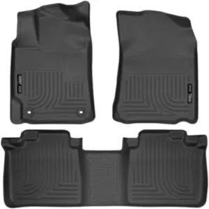 Husky Liners Weatherbeater Floor Mats | Fits 2012-2017 Toyota Camry | Front & 2nd Row, 3-pc Black - 98901