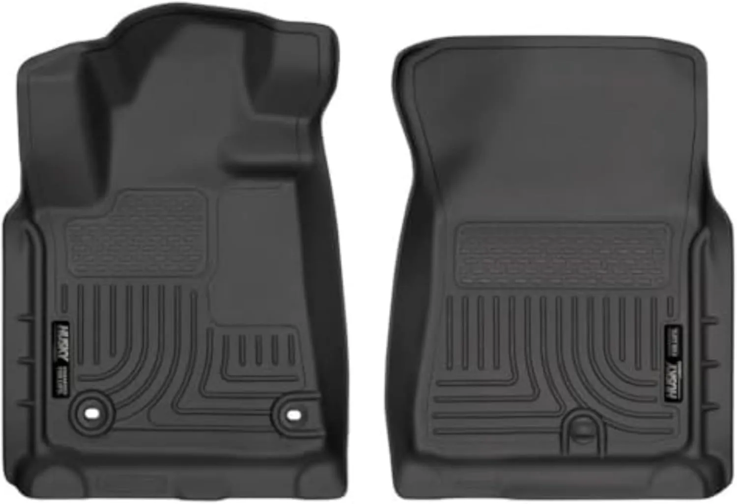 Husky Liners Weatherbeater Floor Mats | Fits 2012-2022 Toyota Sequoia; 2012-2021 Toyota Tundra, CrewMax & Double Cab, 2012-2017 Tundra Regular Cab | Front Row, 2-pc Black - 18561