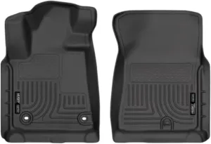 Husky Liners Weatherbeater Floor Mats | Fits 2012-2022 Toyota Sequoia; 2012-2021 Toyota Tundra, CrewMax & Double Cab, 2012-2017 Tundra Regular Cab | Front Row, 2-pc Black - 18561