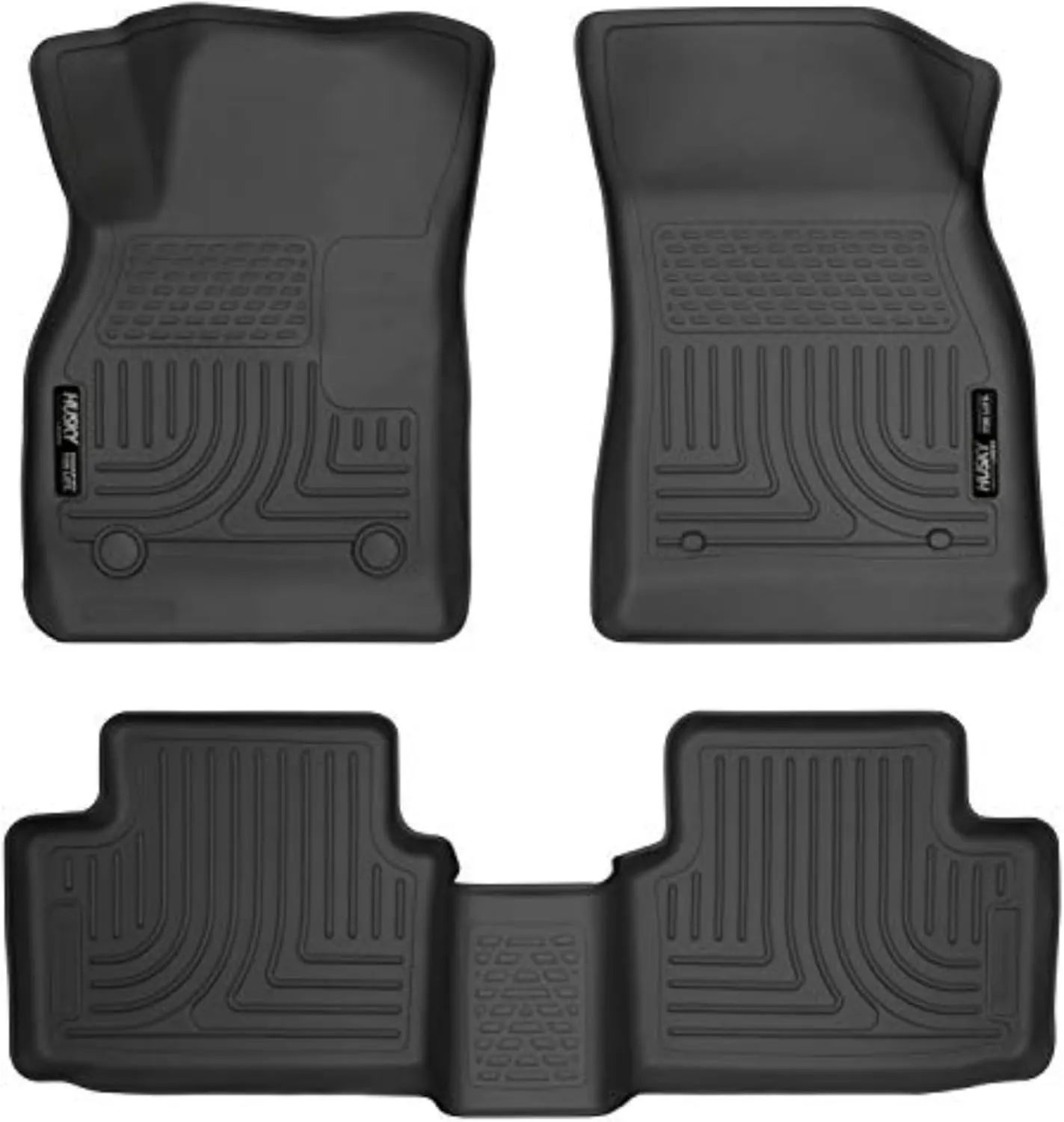 Husky Liners Weatherbeater Floor Mats | Fits 2013-2015 Chevrolet Malibu; 2016 Chevrolet Malibu Limited | Front & 2nd Row, 3-pc Black - 98191