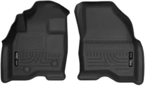 Husky Liners Weatherbeater Floor Mats | Fits 2015-2019 Ford Explorer | Front Row, 2-pc Black - 13761
